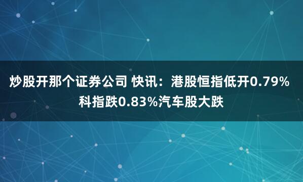 炒股开那个证券公司 快讯：港股恒指低开0.79% 科指跌0.83%汽车股大跌