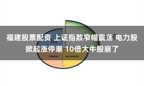 福建股票配资 上证指数窄幅震荡 电力股掀起涨停潮 10倍大牛股崩了