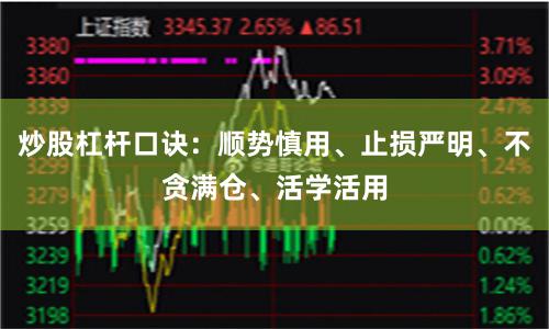 炒股杠杆口诀：顺势慎用、止损严明、不贪满仓、活学活用